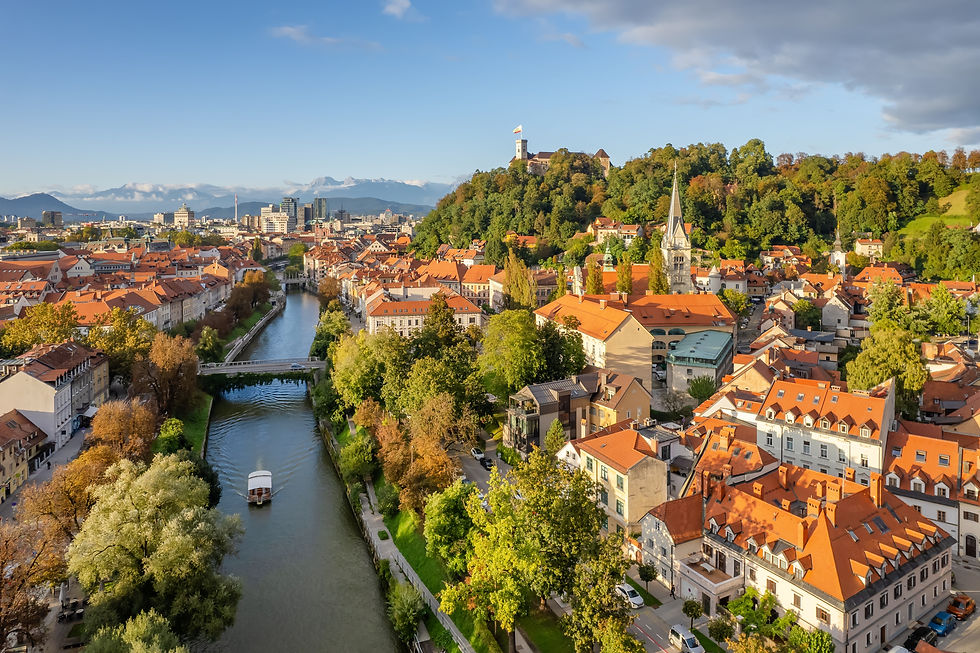 Vue aérienne de Ljubljana