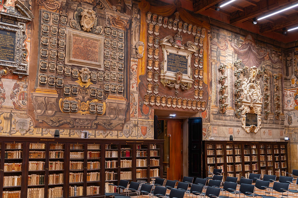 La salle du Stabat Mater de la bibliothèque de l'université de Bologne