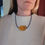 Thumbnail: MUSTARD & NAVY POLKA ELASTICATED NECKLACE