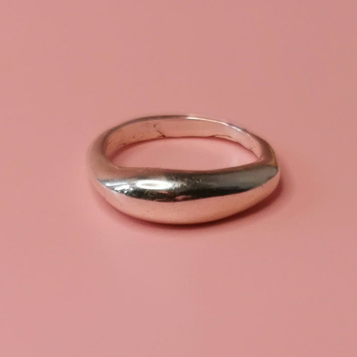 Thumbnail: SERPENTINE - SILVER PEBBLE RING