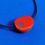 Thumbnail: TOMATO RED AND NAVY POLKA ELASTICATED NECKLACE 