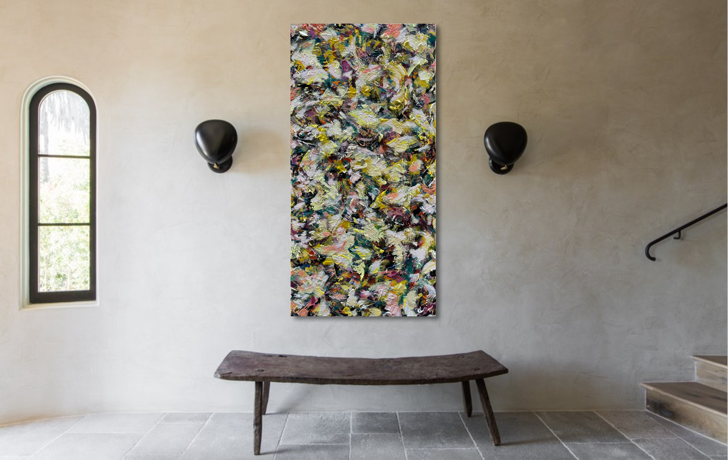 "Devine Remembrance" - 97x130cm/38x51in oil & mixed media on canvas.