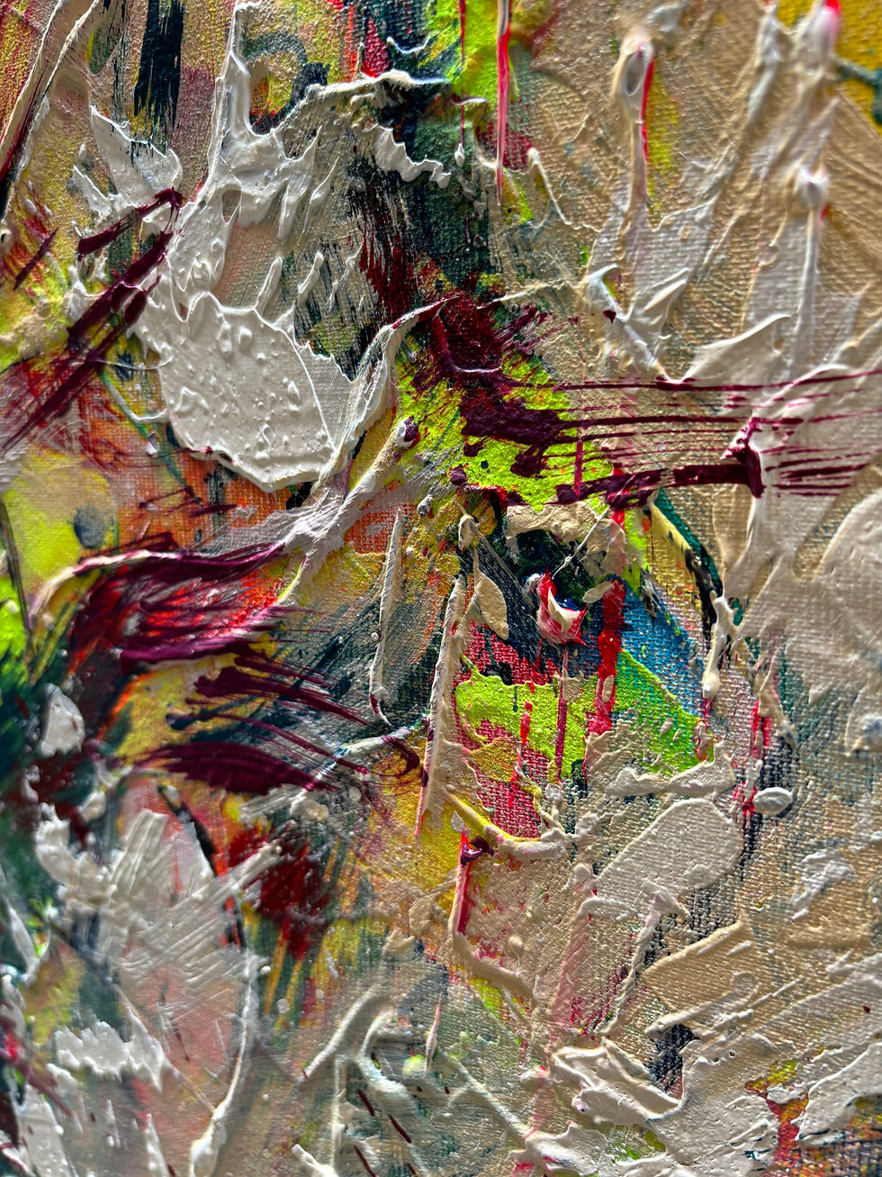 Thumbnail: "A World in Which Many Worlds Fit" 70 x 90cm (28x 35in) oil & mixed media.