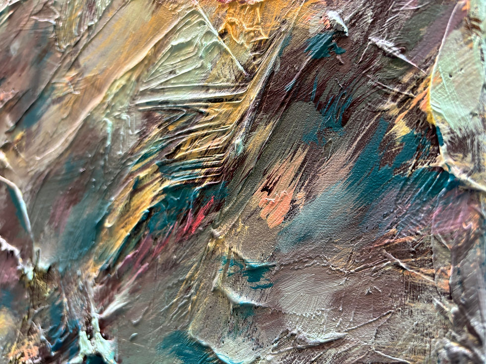 Thumbnail: ’The Boundary’ 30x40cm (11x15in) oil & mixed media on canvas.