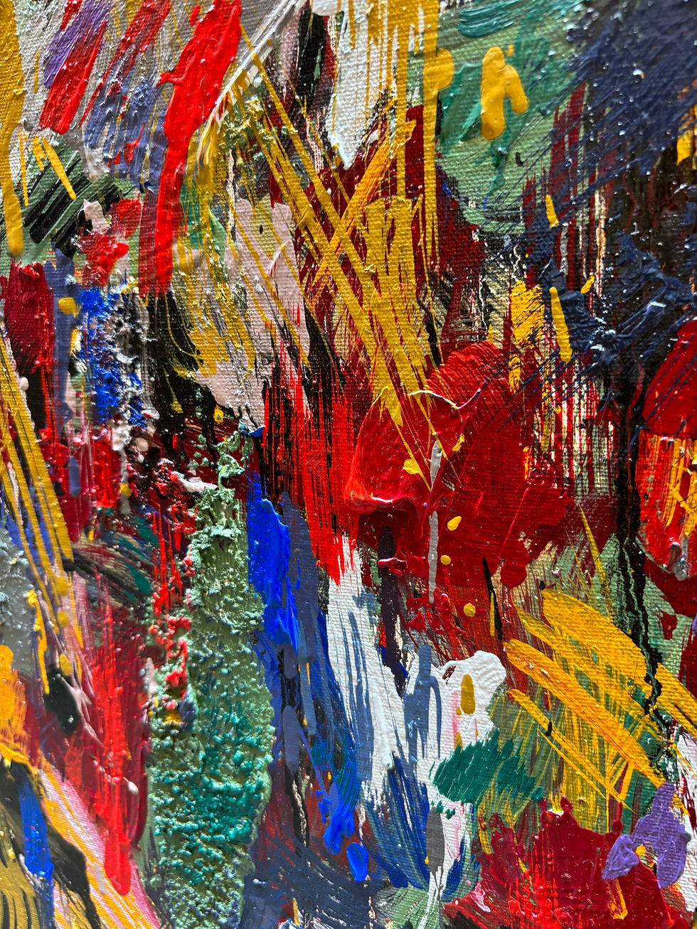 Thumbnail: Al-Aqsa Flood; The Day Of Awakening’   97x130cm/38x51in  oil & mixed media.