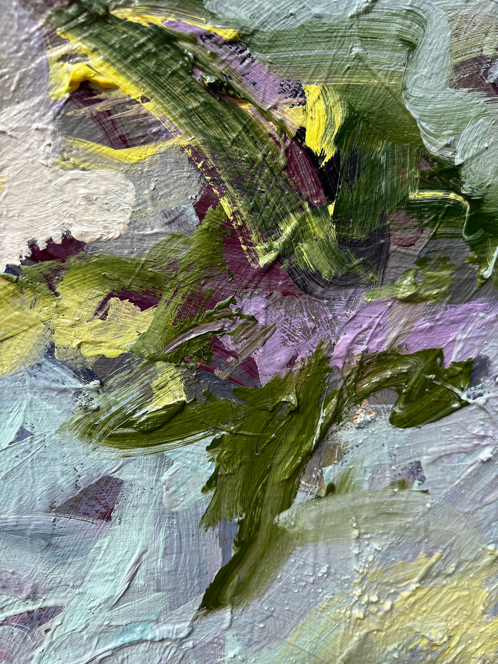 Thumbnail: ‘This Breath’ 90x116cm/35.5x45.5in, oil and mixed media on canvas.