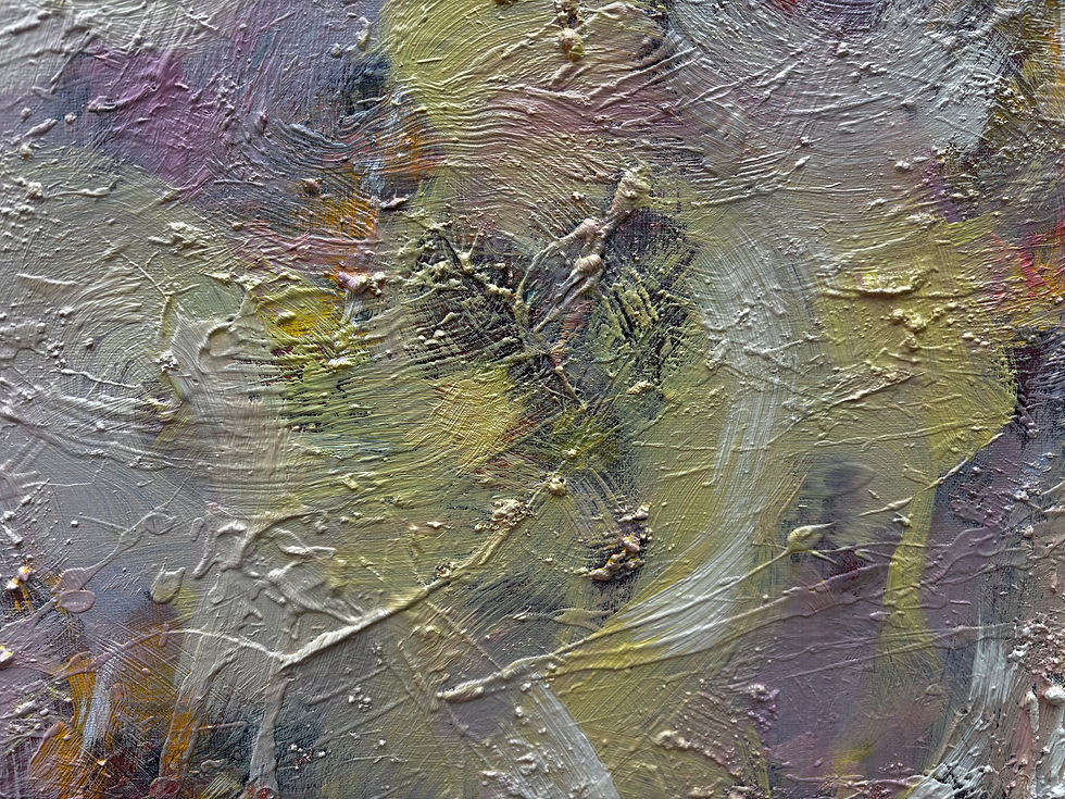 Thumbnail: 'All that Sits Beneath the Surface' 70cmx1m/27x39in oil on canvas.