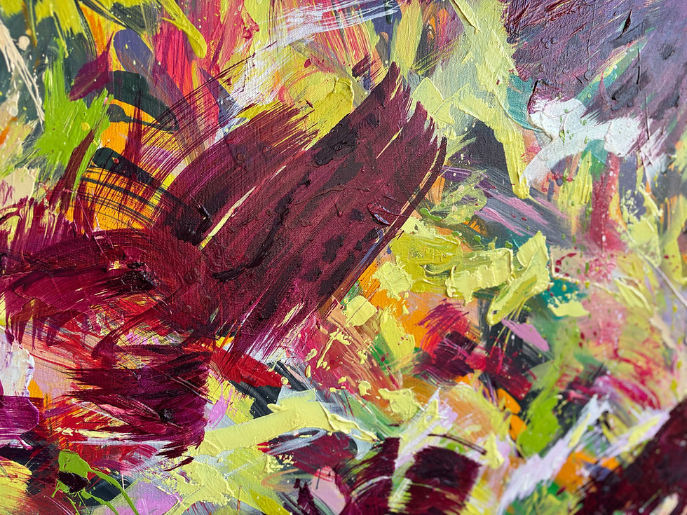 Thumbnail: 'A Relational Web  of Being  and Becoming’ 1.50x2.30m/59x90in, oil on canvas.