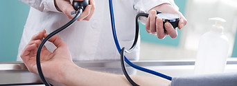 Taking blood pressue