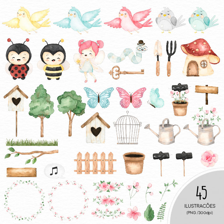 Miniatura: Kit Digital Jardim Encantado