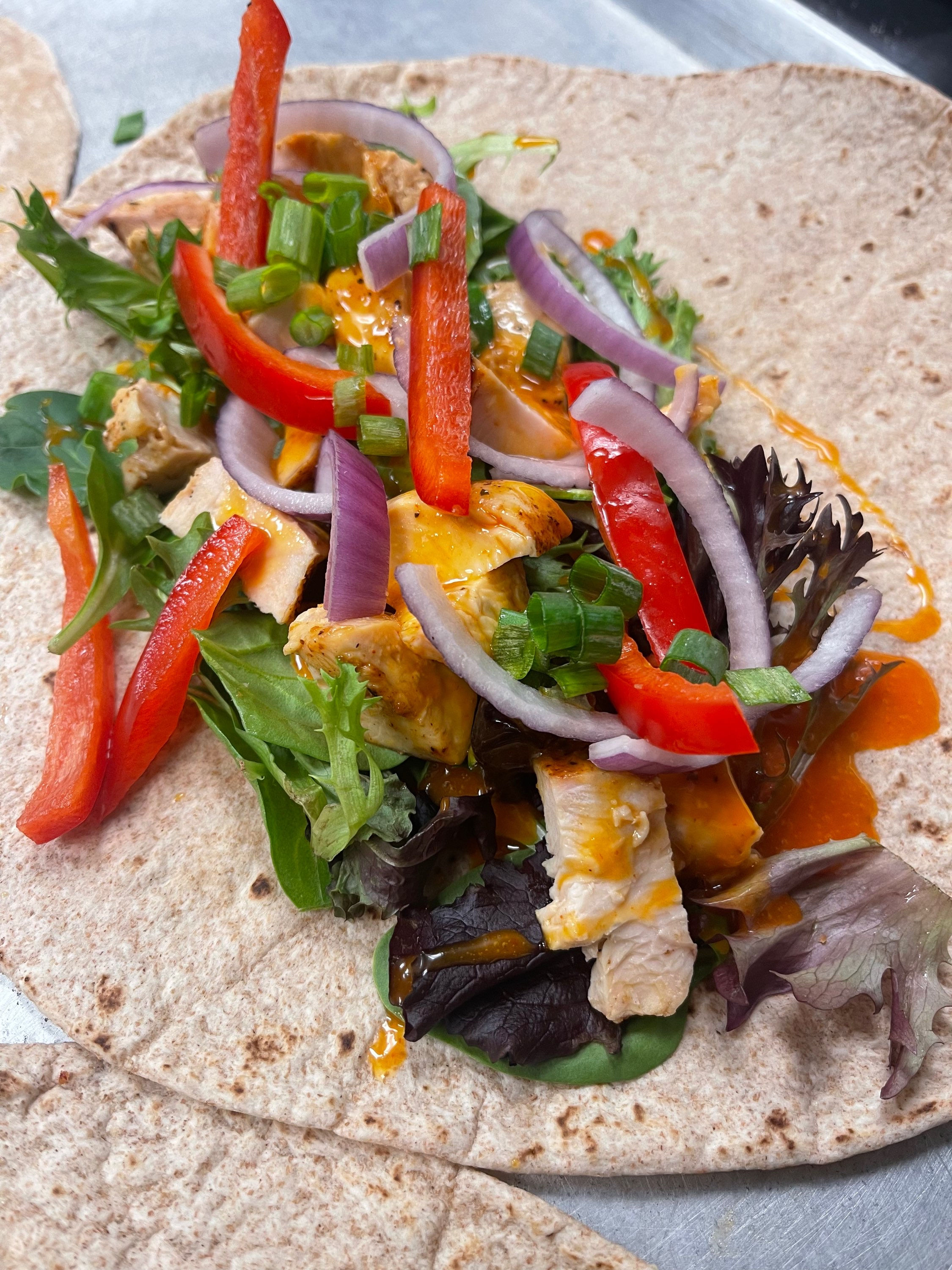 Honey Siracha Shrimp Wrap