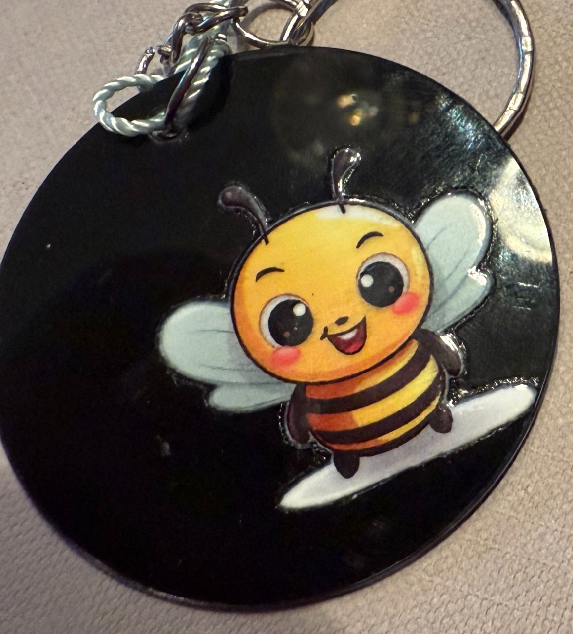 Adorable Animals Acrylic Keychains-black