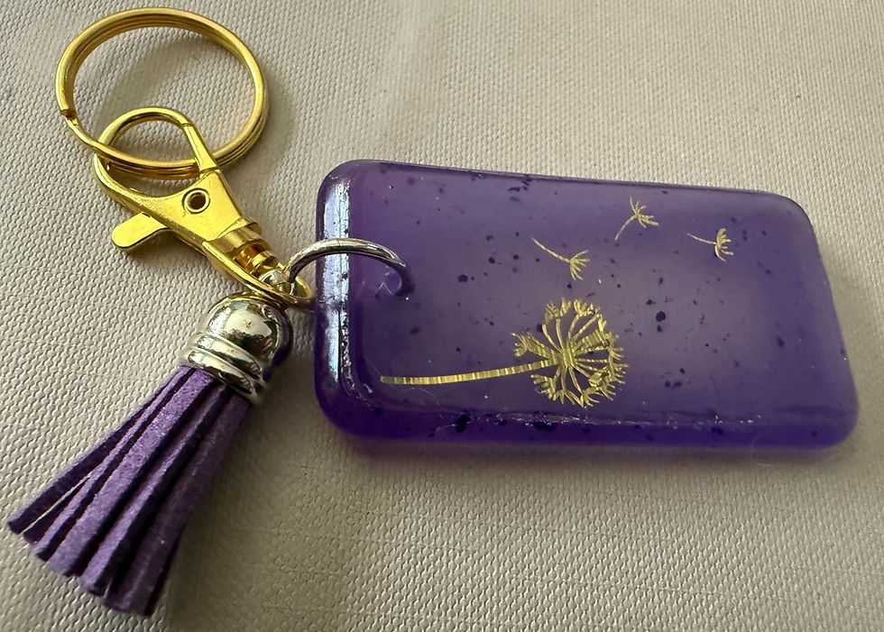 Thumbnail: Fun Resin Keychains-Heat Change Purple