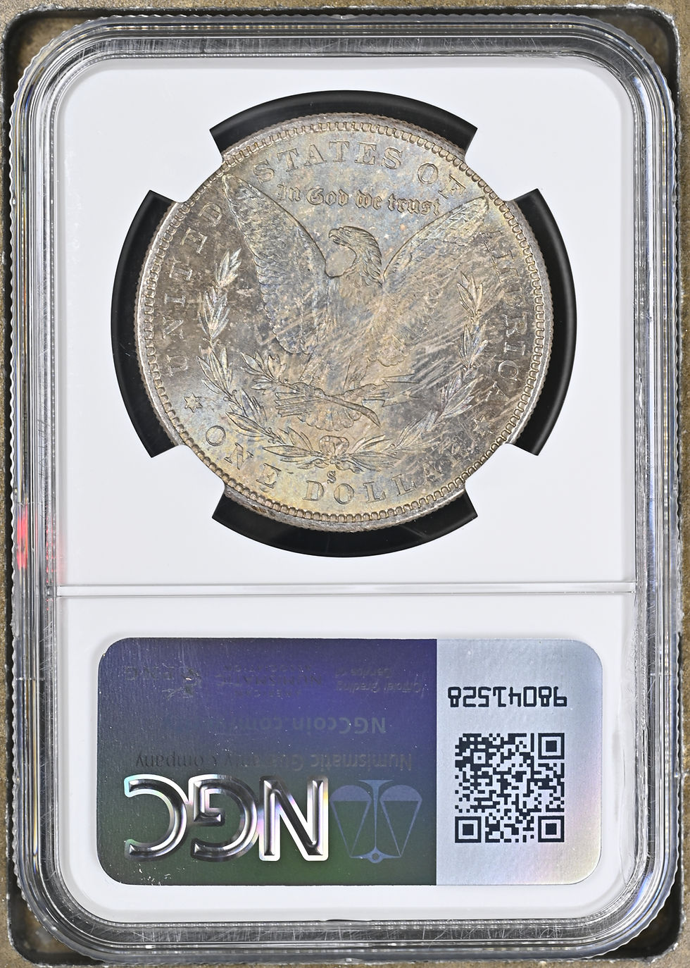 Thumbnail: Certified 1880-S Morgan toned reverse authenticated & graded MS62 by NGC