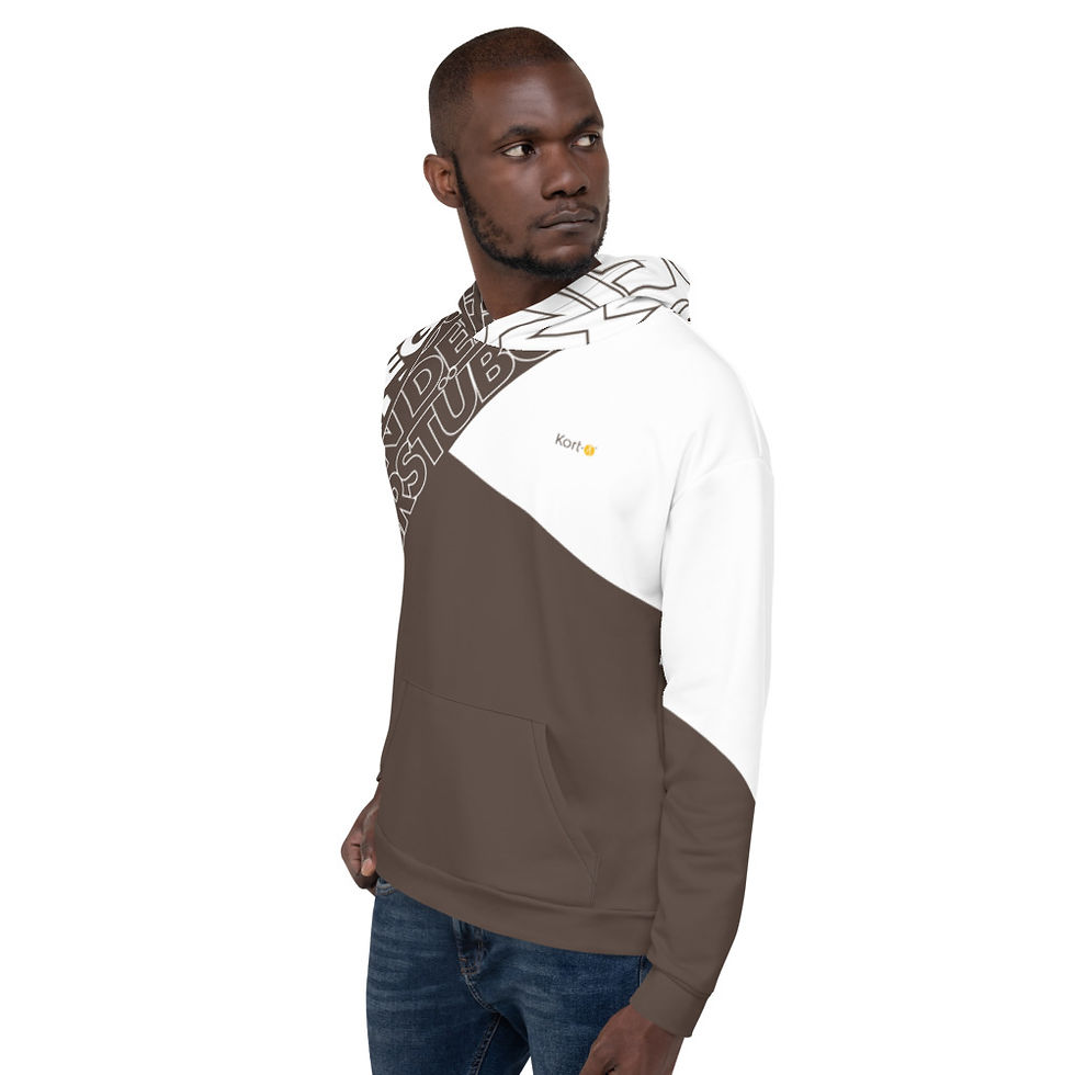 Miniaturbild: Brauner unisex Kort.X® Hoodie