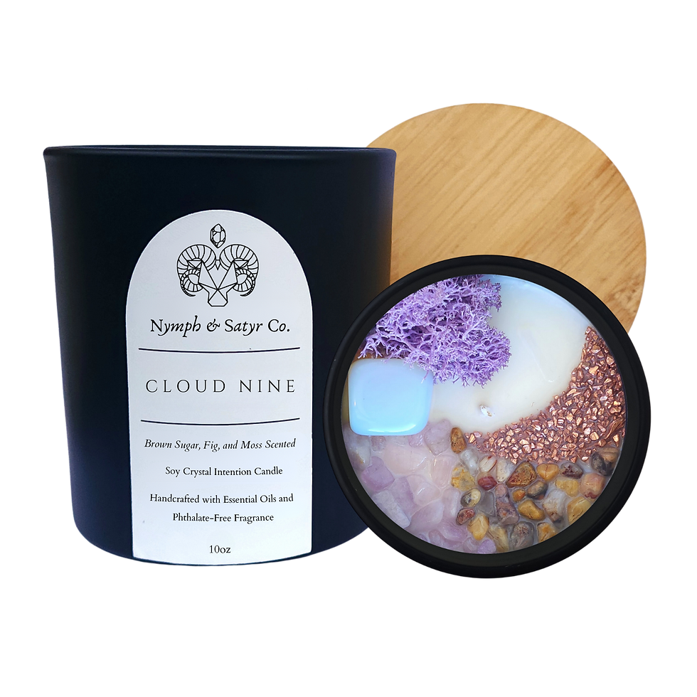 Cloud Nine • 10oz Soy Crystal Candle (Black Glass)