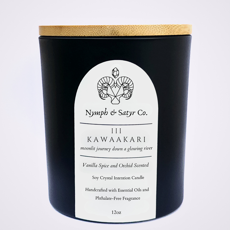 Thumbnail: Kawaakari  III • 12oz Soy Crystal Candle (Black Glass)