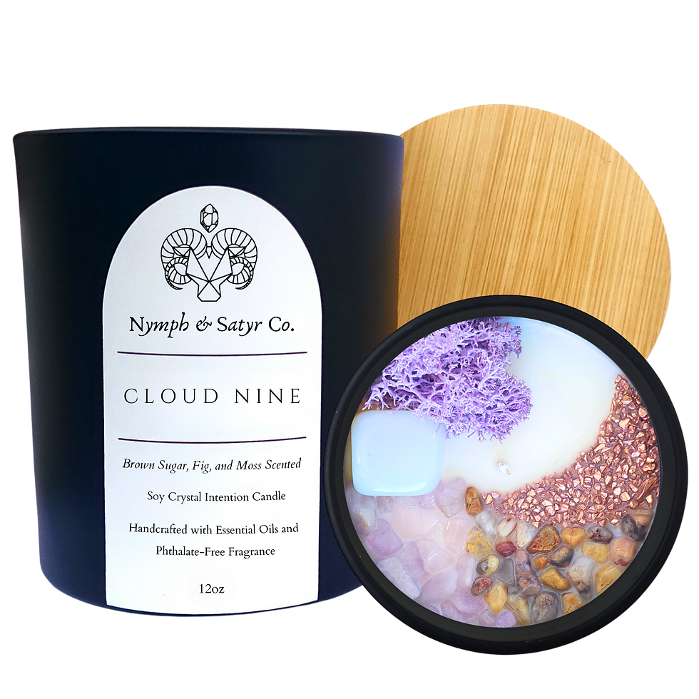 Cloud Nine • 12oz Soy Crystal Candle (Black Glass)