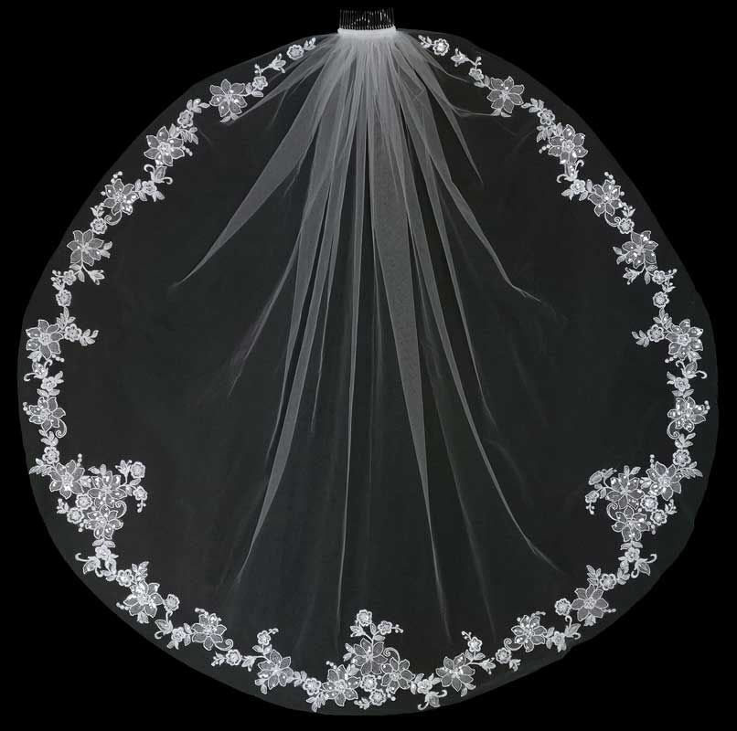 Thumbnail: V2322-365  Lace flower, sequins flower and pearl flowers