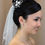 Thumbnail: V2133-295  Shoulder length veil of Bugle bead, sequin, crystal & silver bugle...