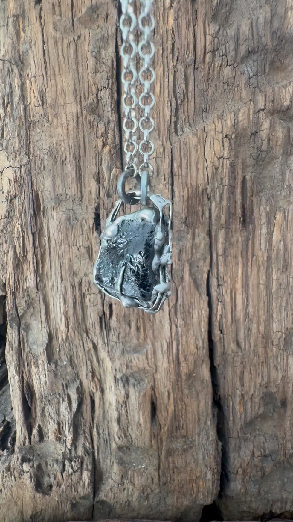 Thumbnail: BLACK TOURMALINE AND ONYX PENDANT