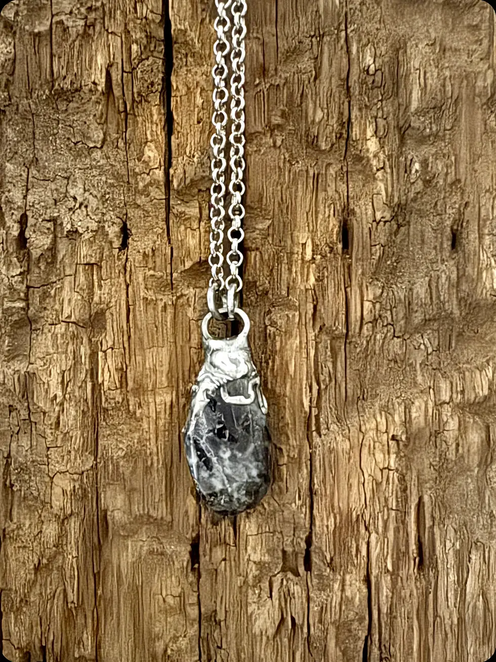 Thumbnail: TUMBLED MERLYNITE PENDANT