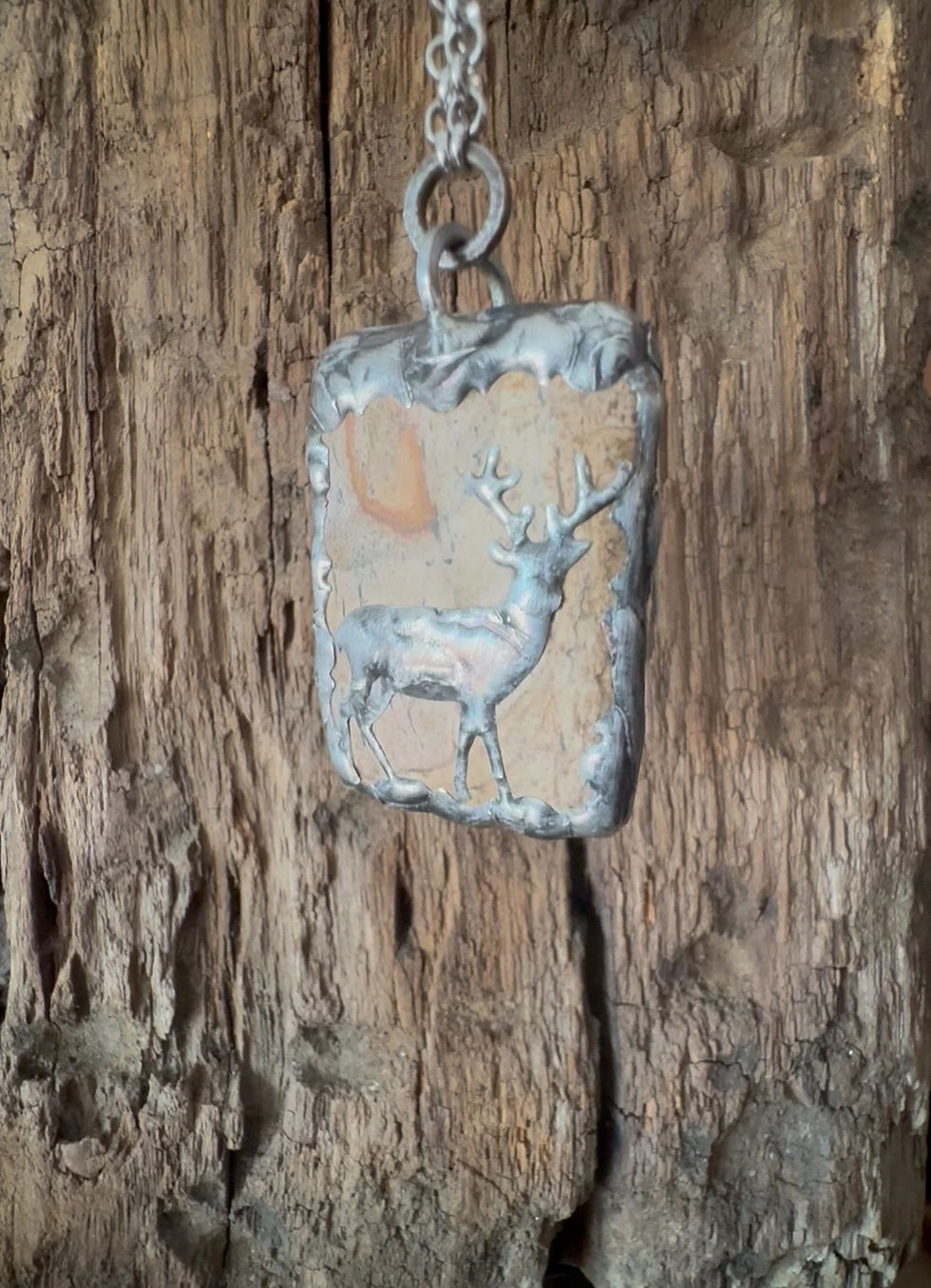 Thumbnail: PICTURE JASPER PENDANT (Deer)