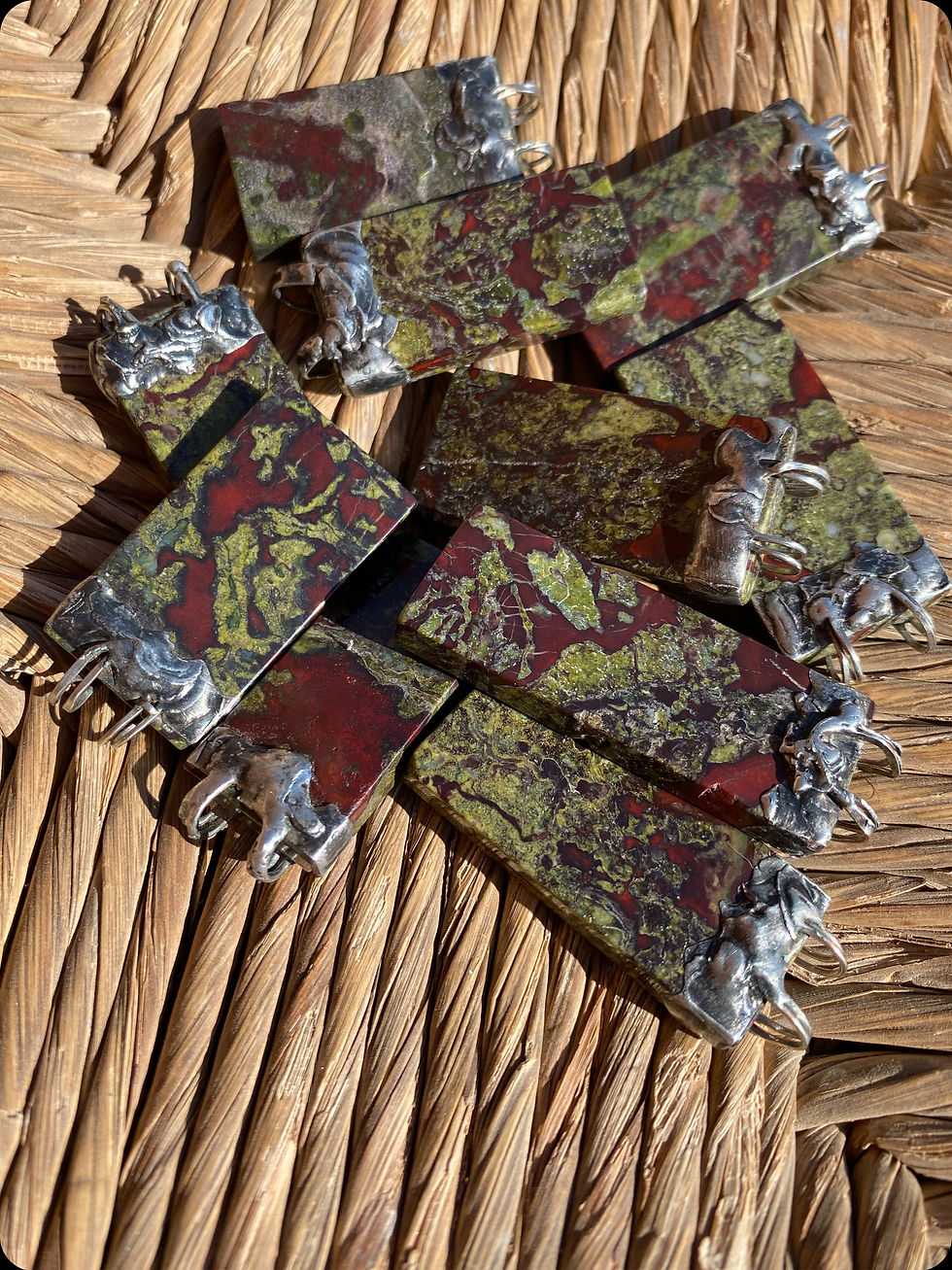 Thumbnail: DRAGON STONE JASPER PENDANT +GIFT