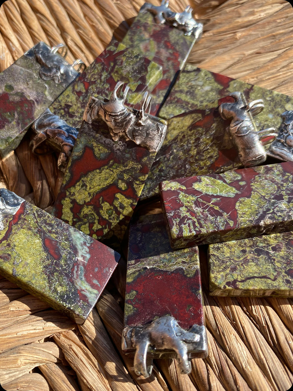 Thumbnail: DRAGON STONE JASPER PENDANT +GIFT
