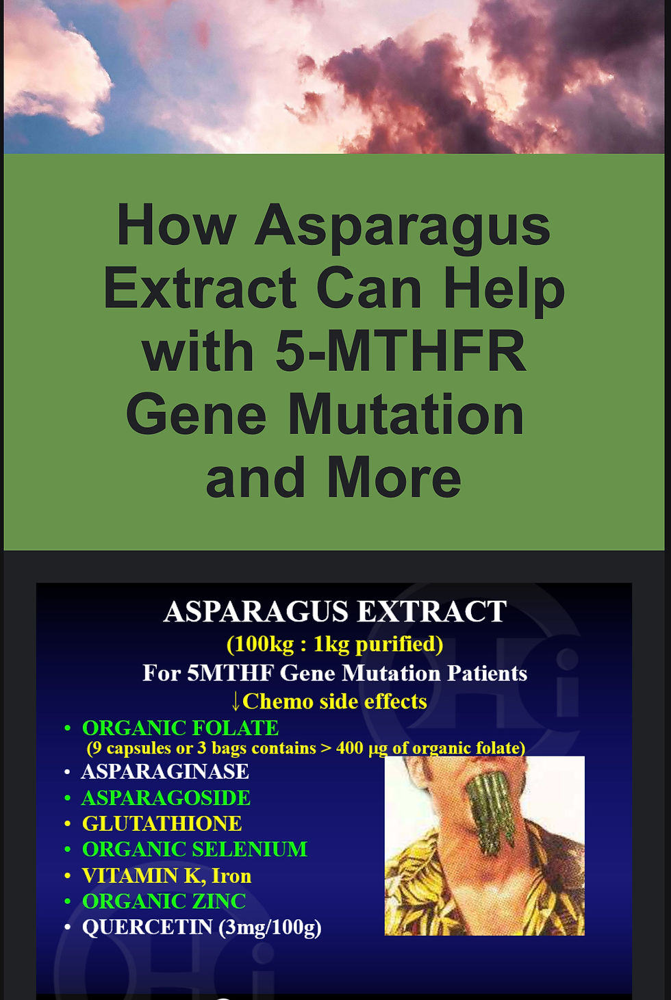 🌿 How Asparagus Extract Supports the Body — Especially for Those with the 5-MTHFR Gene Mutation
