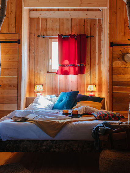 Couple's cabin with stove and view, ideal for a slow travel for two in the Hautes Alpes