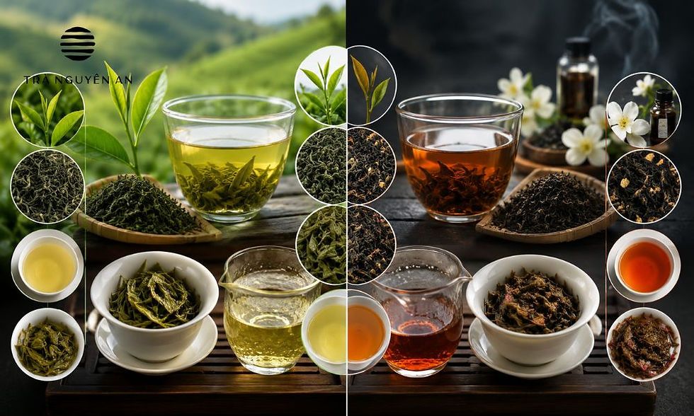 Cách nhận biết trà ngon và trà tẩm hương qua màu sắc, mùi thơm và hình dáng lá trà