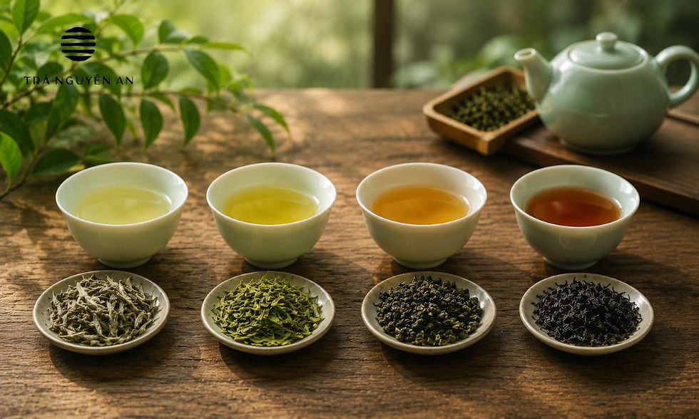 Trà cho người mới uống thường có màu nước thanh nhẹ và cảm giác dễ tiếp cận