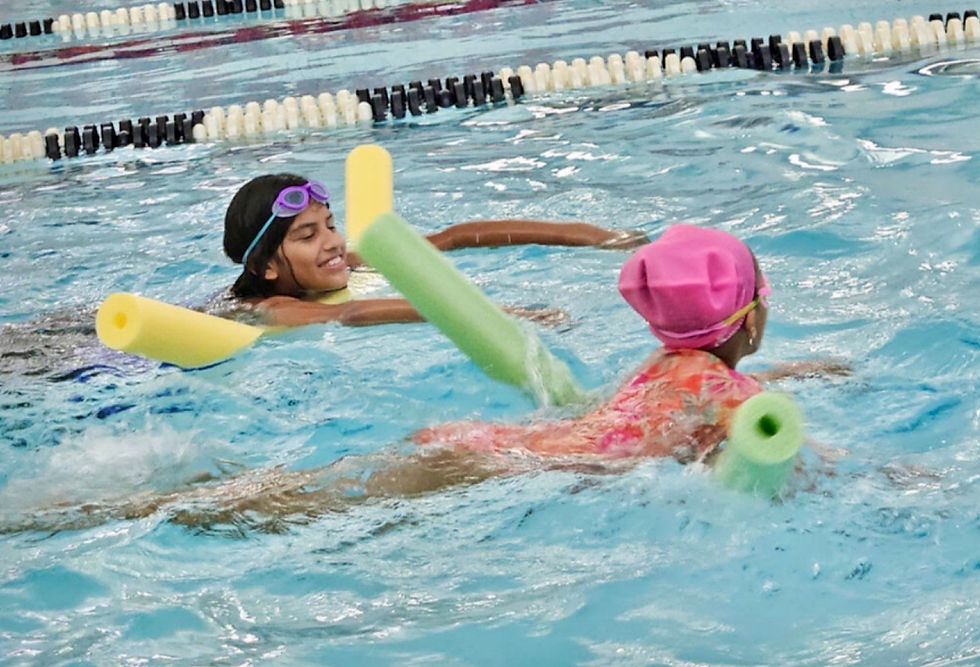 Students build their swim skills through weekly lessons with their experienced YMCA instructors.