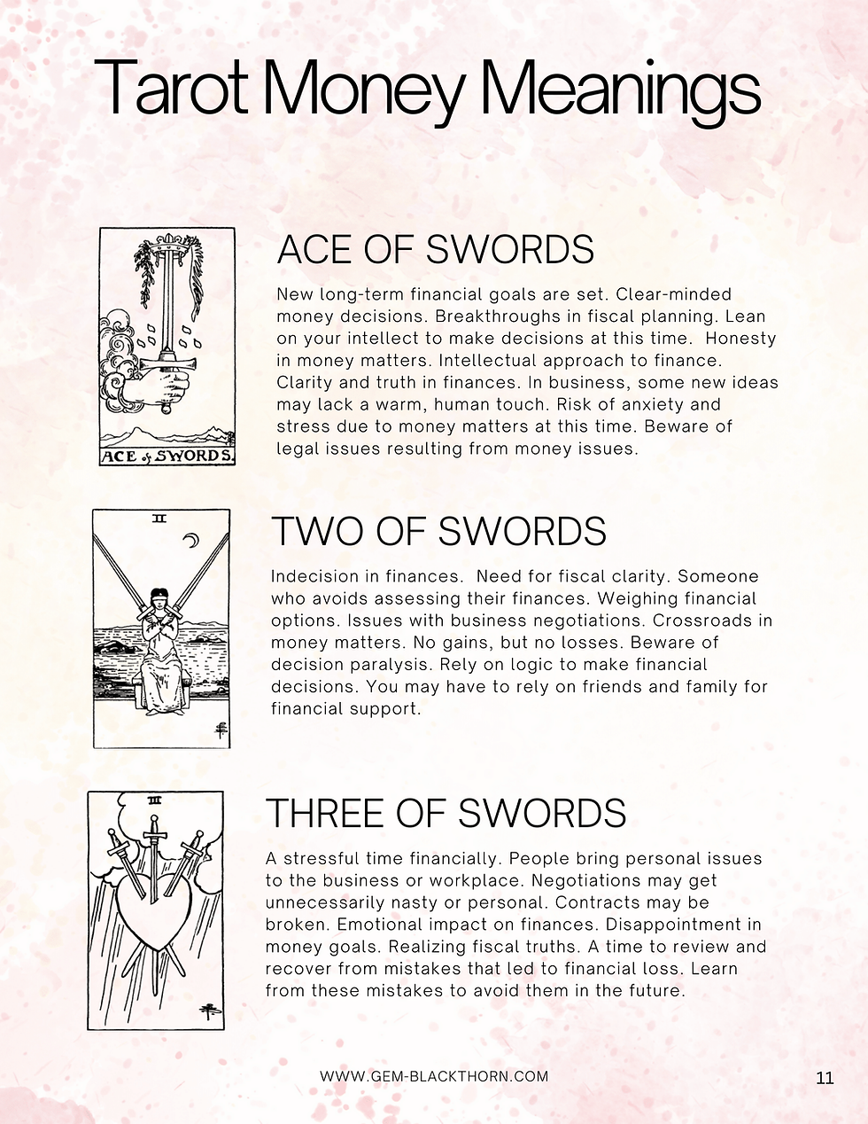 Thumbnail: Money Meanings in Tarot Readings