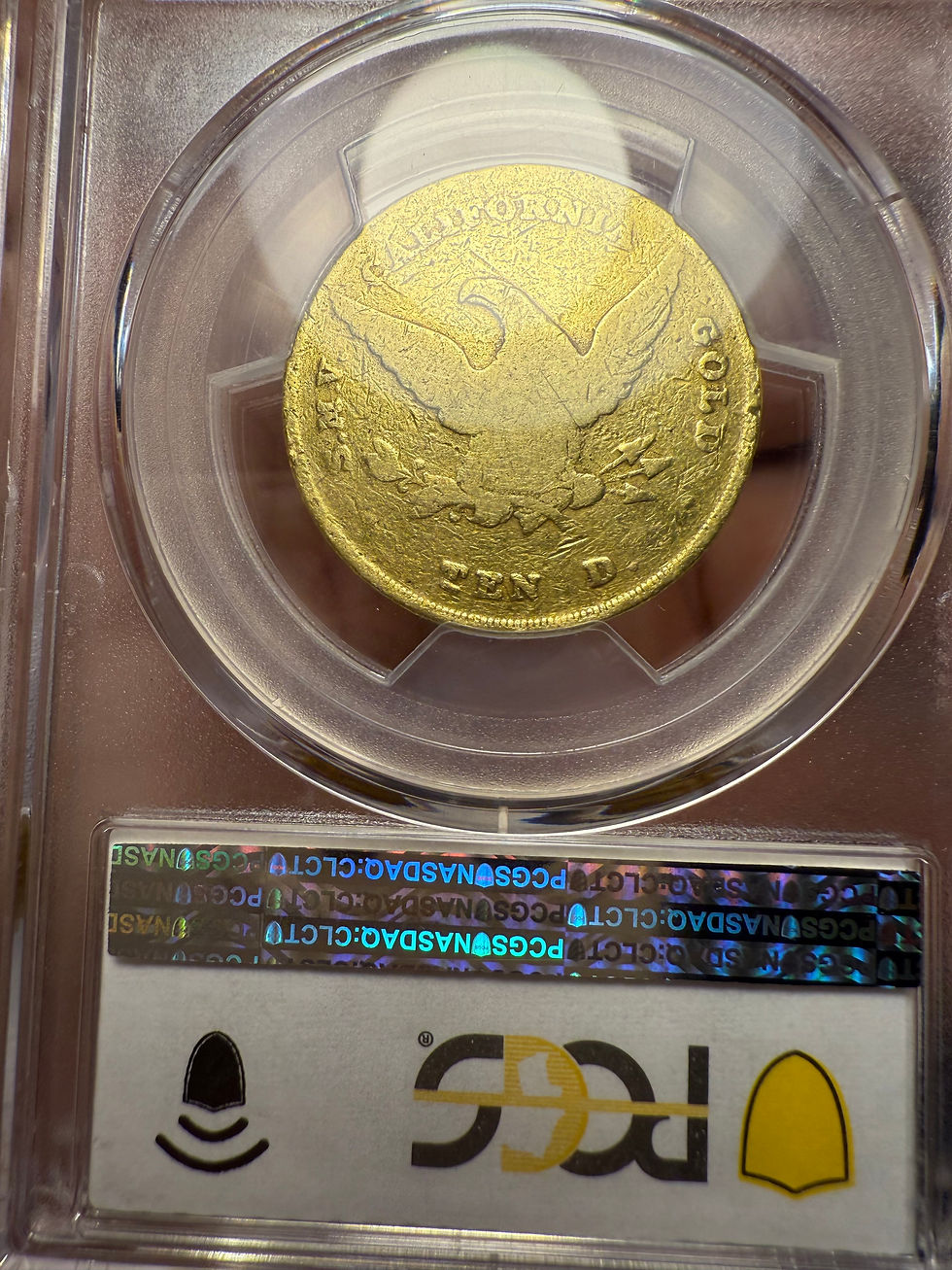 Thumbnail: 1852 $10 Wass, Molitor & Co. Ten Dollar, Large Head PCGS VF20 CAC