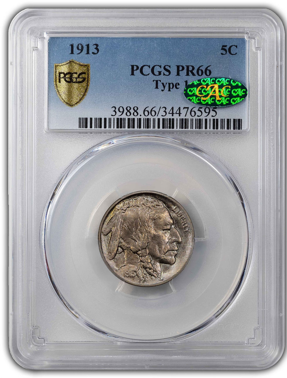 Thumbnail: 1913 Buffalo Nickel Type 1 PCGS PR66 CAC