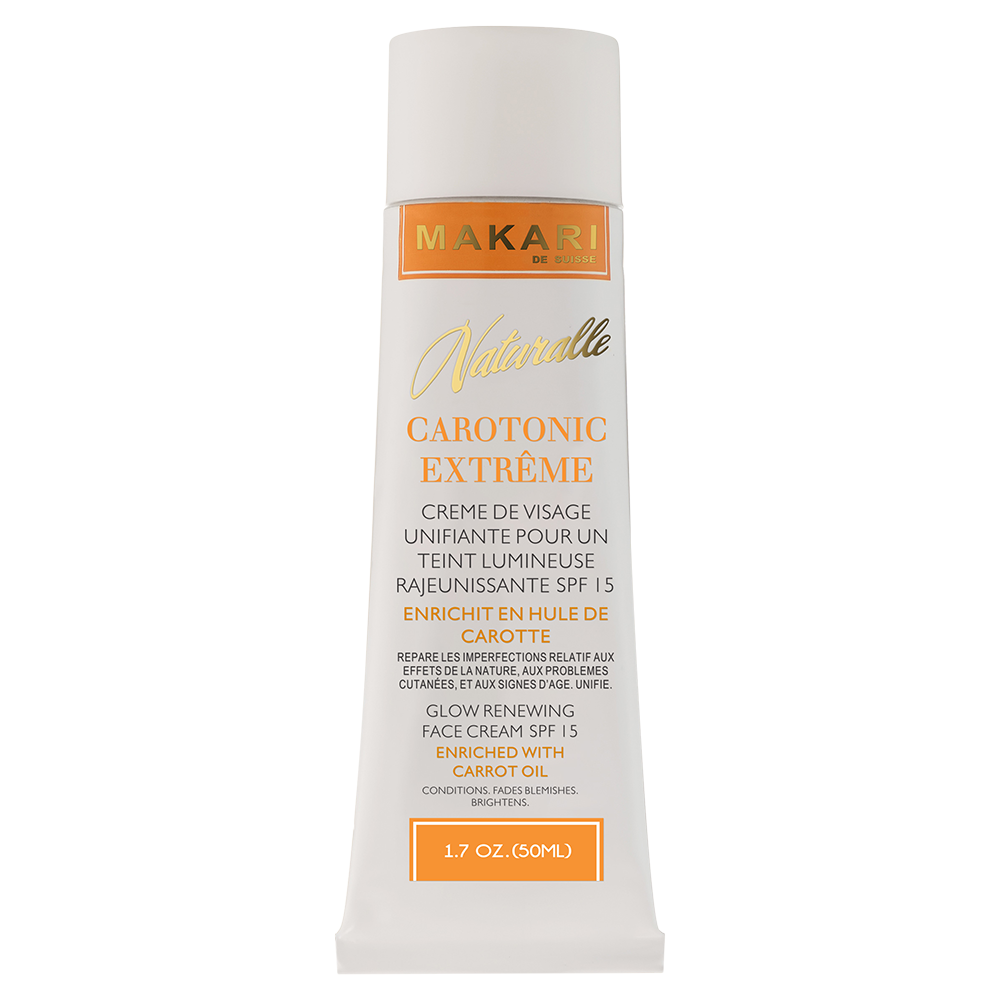 Crème carotonic unifiante  à l'huile de Carotte et d’écran solaire 50ML-Makari
