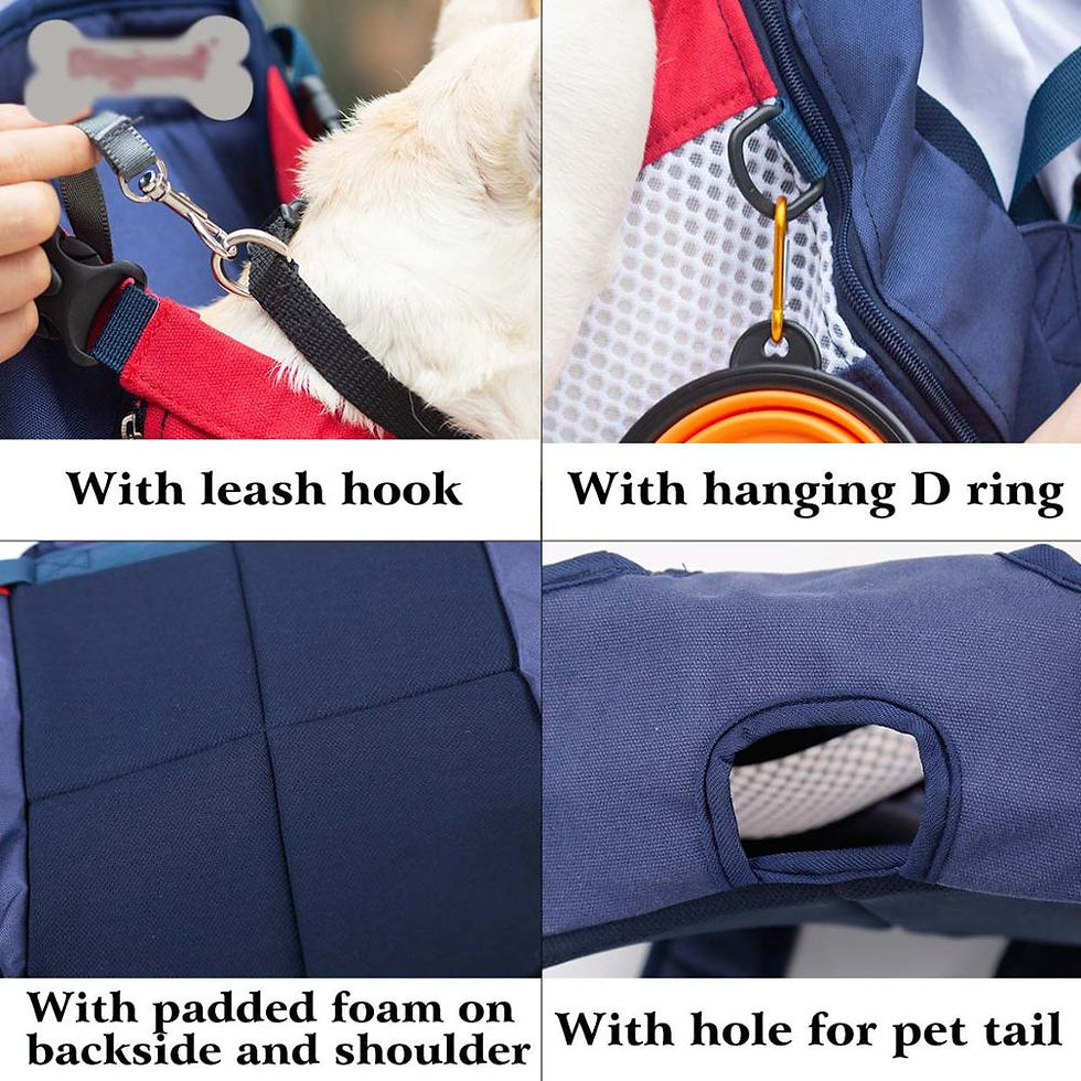 Thumbnail: Striped Mesh Dog Backpack for Travel and Hiking