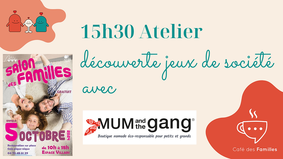 15H30 : Atelier découverte jeux de société