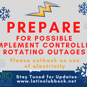 Southwest Power Pool instructs LP&L, member utilities, to initiate controlled outages to maintain sy