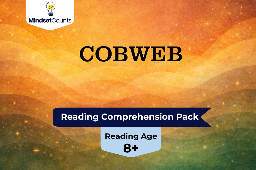 Cobweb reading comprehension pack cover for ages 10 plus