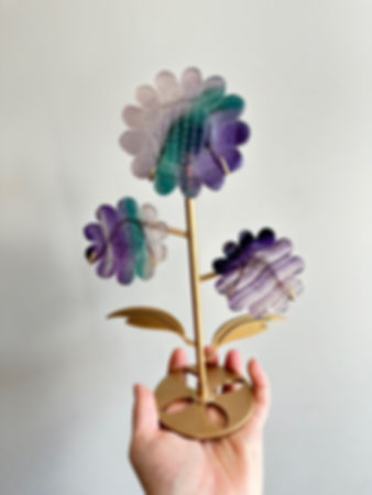 Rainbow Fluorite Sunflower 