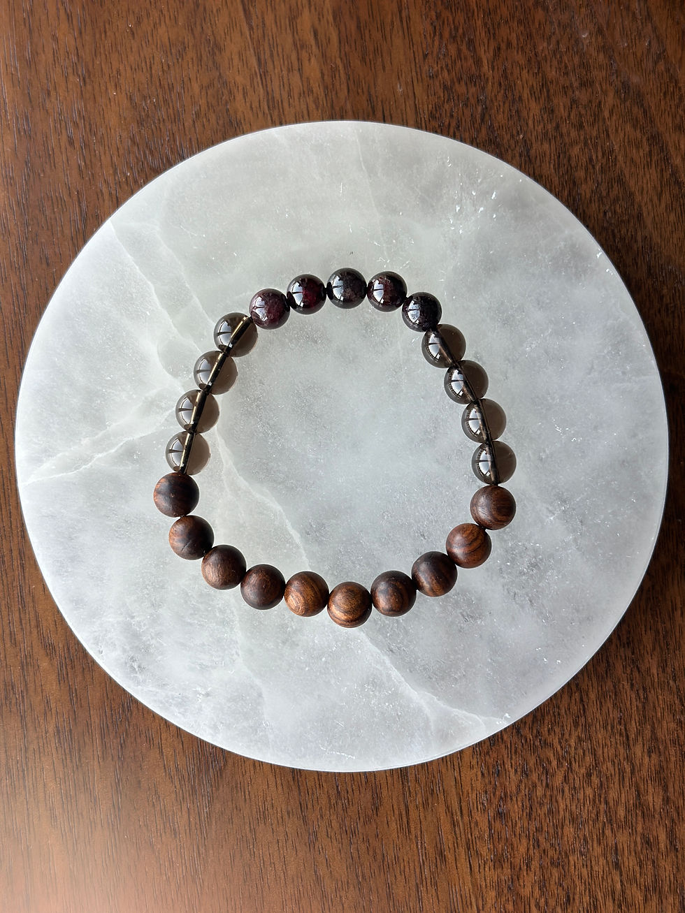 Thumbnail: Bracelets, mixed materials, 8mm beads, Click to see more!