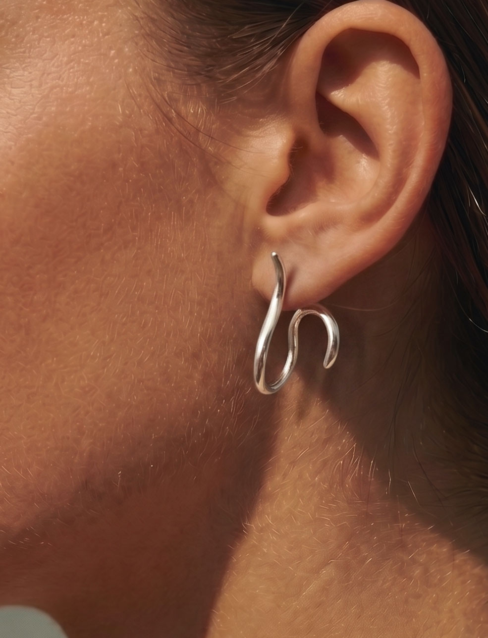 Silver Twist Earring
