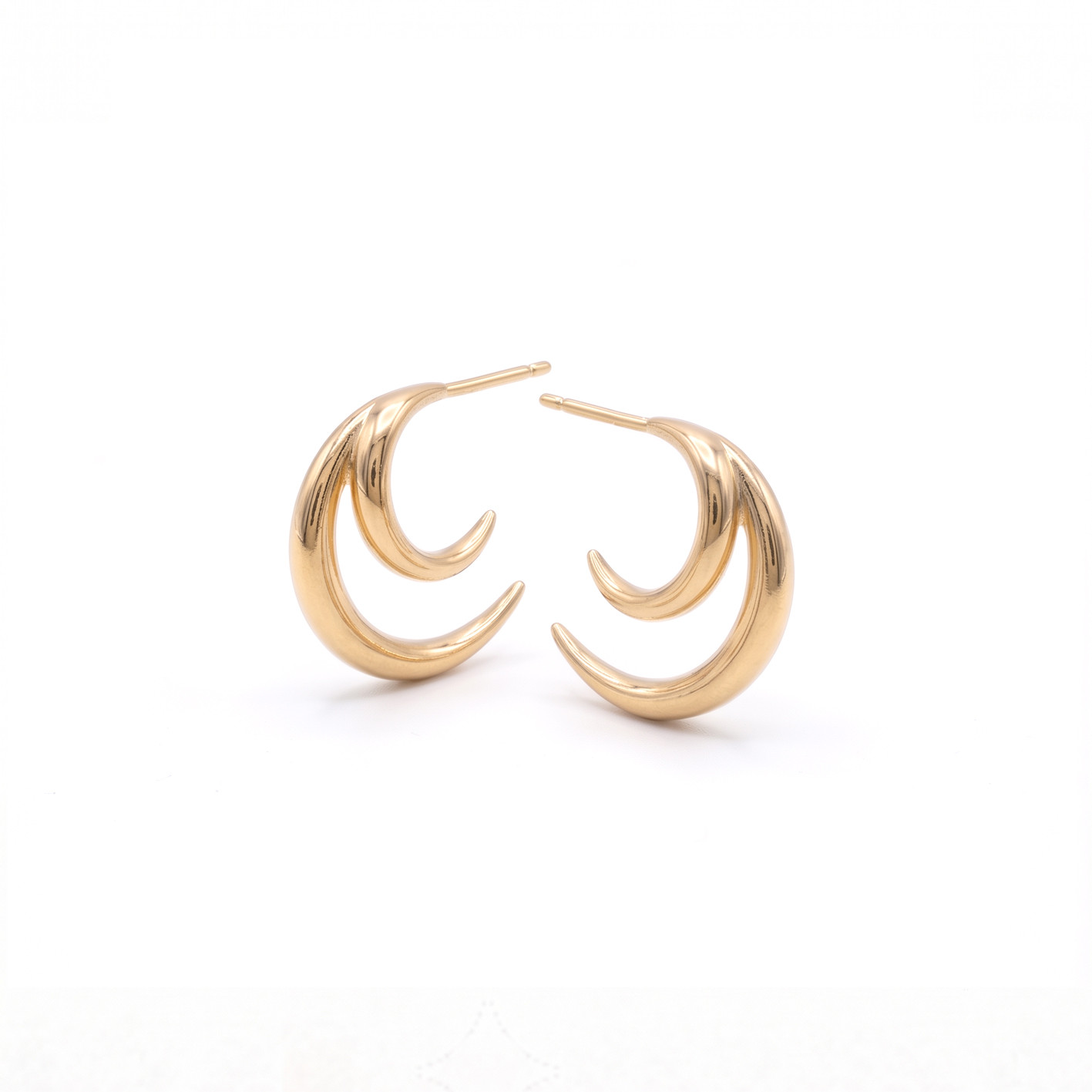 Double Hoop Earring Gold
