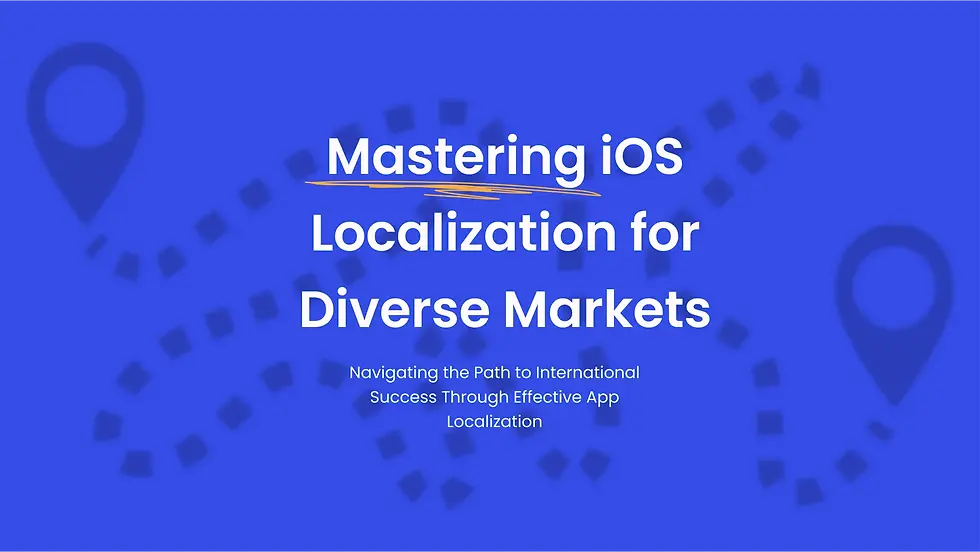 Localizing iOS App for an International Audience