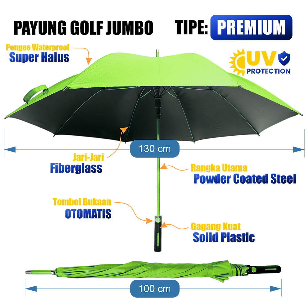 Gambar 1: ilustrasi Payung Golf Jumbo Otomatis Premium Black Coated Anti UV