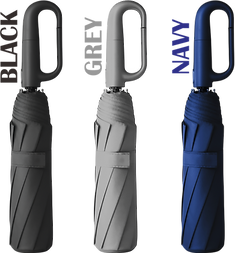 Pilihan Warna Custom Payung Lipat 3 Otomatis Hook Anti UV Lapis Hitam