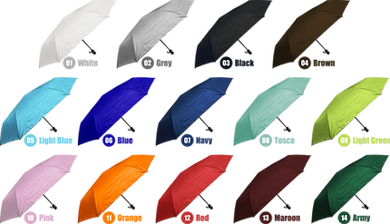 Pilihan Warna Custo payung lipat 3 otomatis Anti UV Lapis Hitam